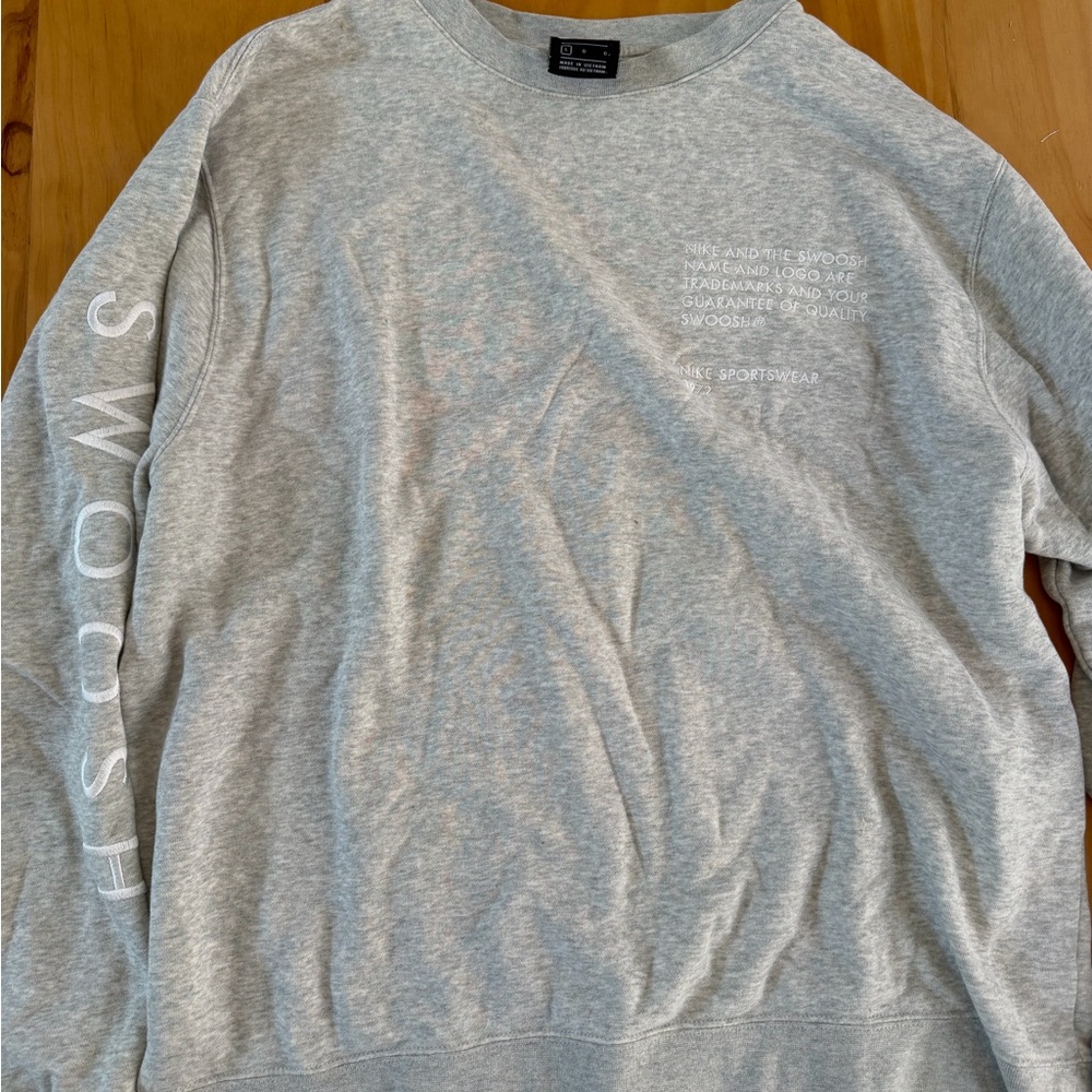 Nike Light Gray Crewneck Sweater